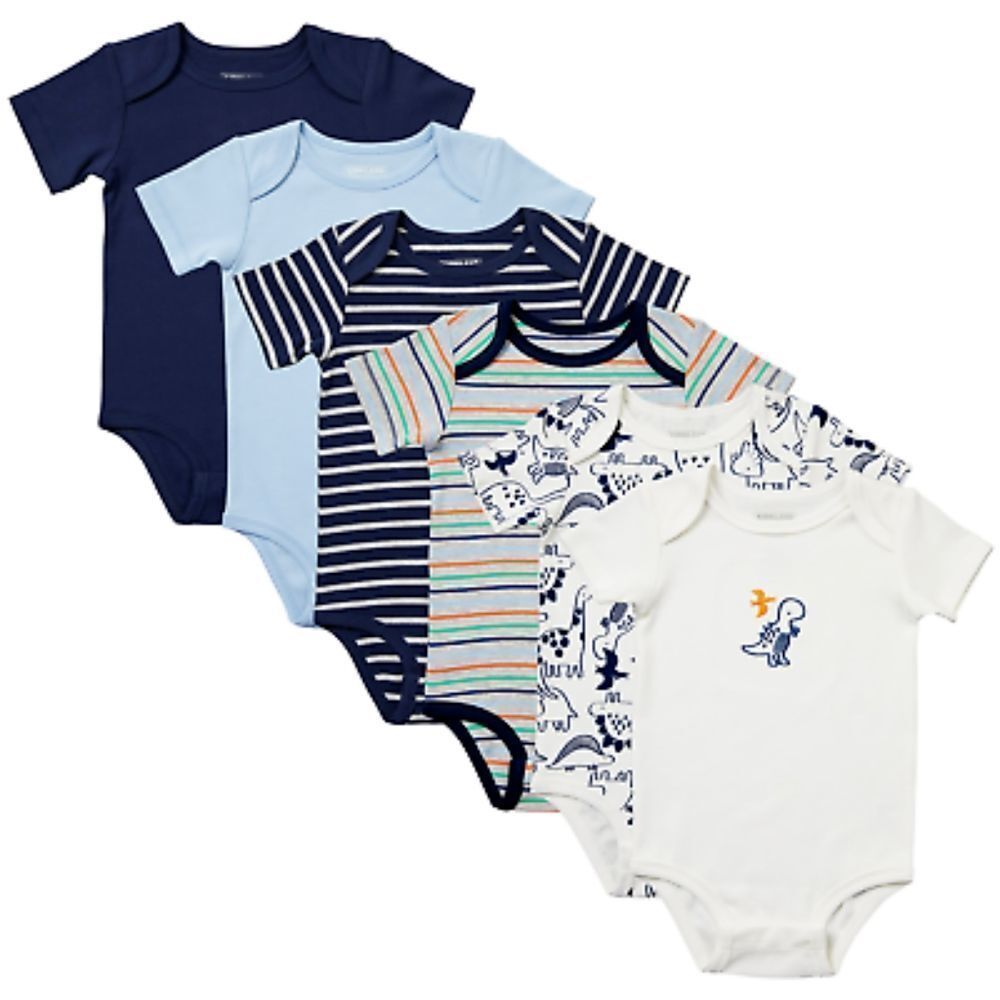 Kirkland Signature Infant Baby 6-pack Organic Cotton Bodysuit Onsies